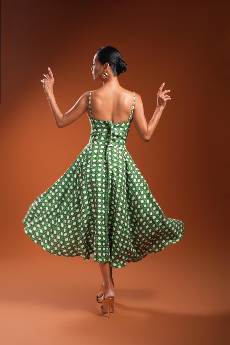 RATTAN Print Midi Dress