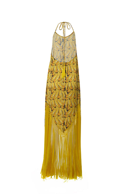Banana Long Dress Fringe