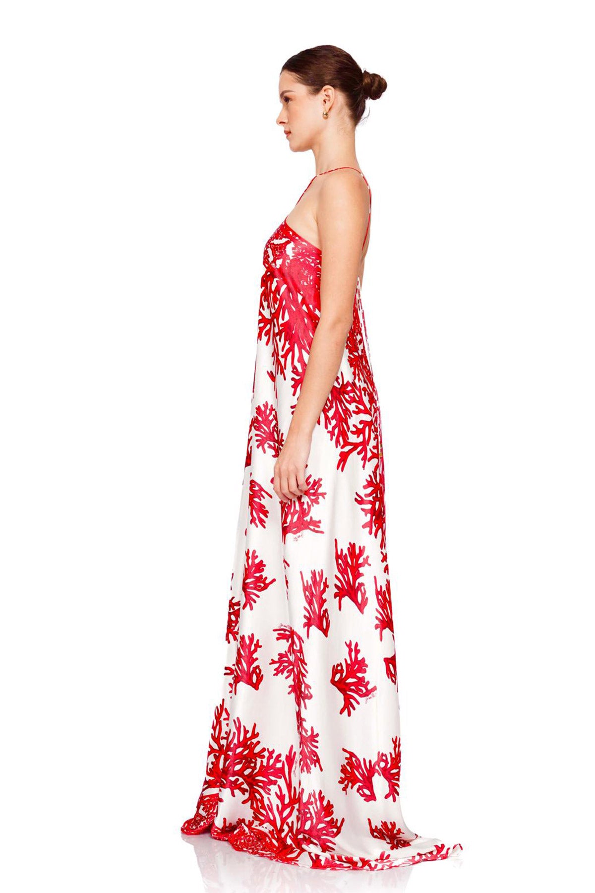 CORAL Halter Dress
