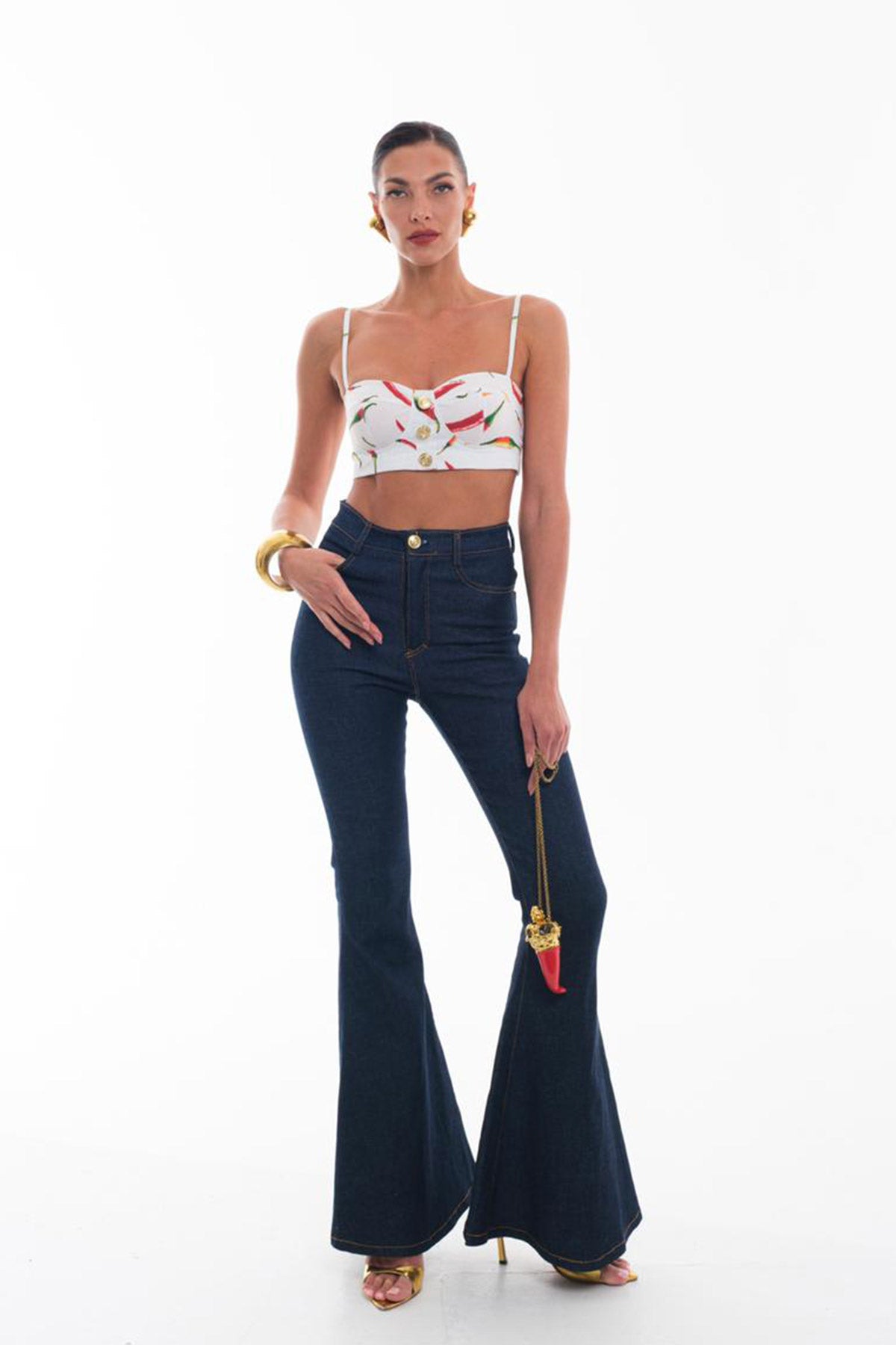 Denim Long Pants Flared