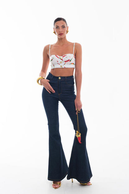 Denim Long Pants Flared
