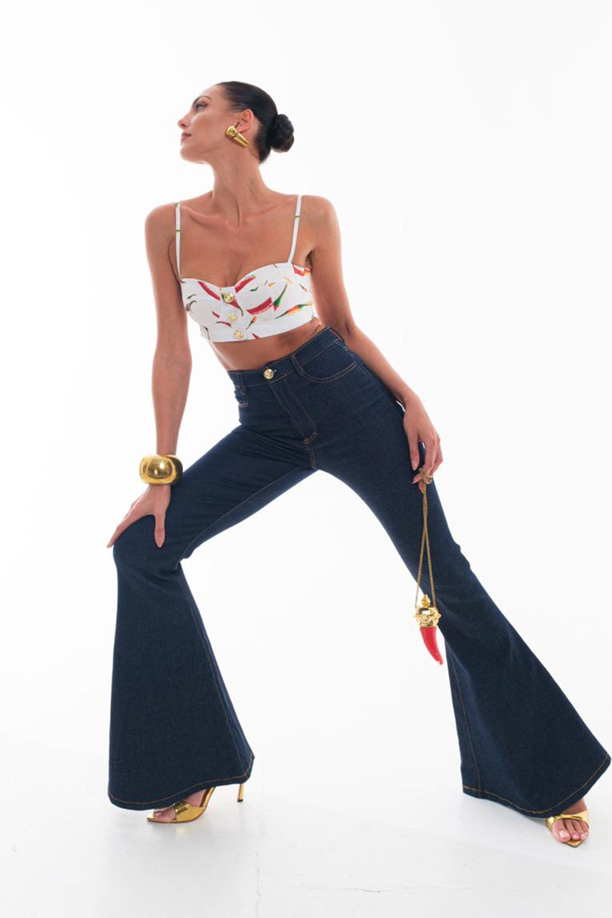 Denim Long Pants Flared