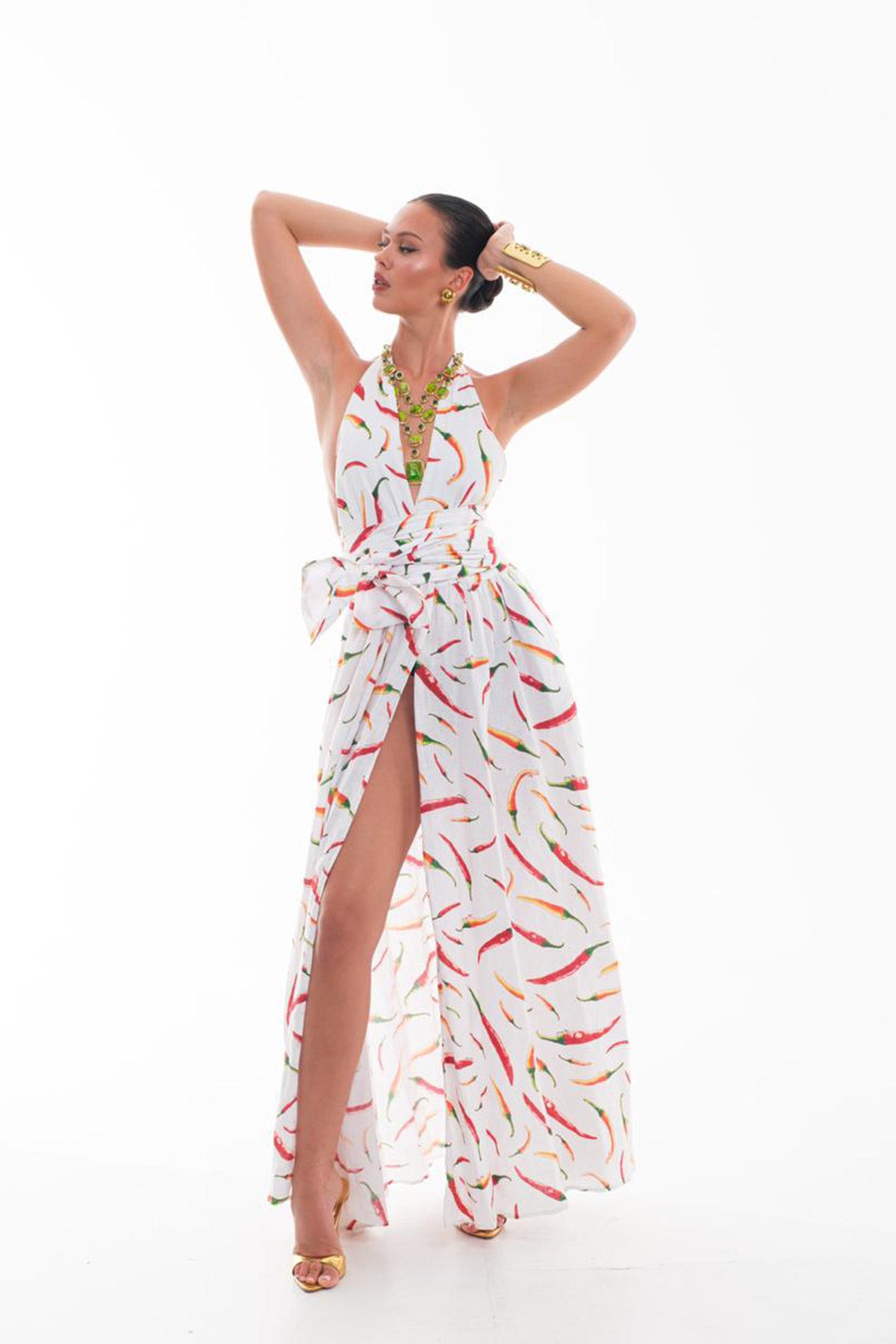 Chili V-Neck Long Dress
