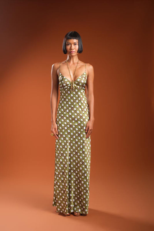 RATTAN Print Long Dress