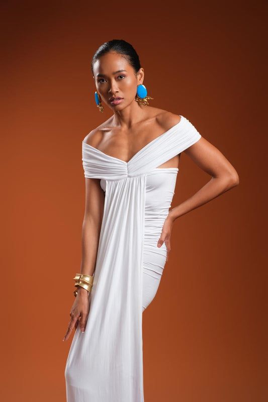 GODDESS White Wrap Dress