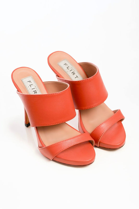 FLIRT Leather Heels Orange (two straps)