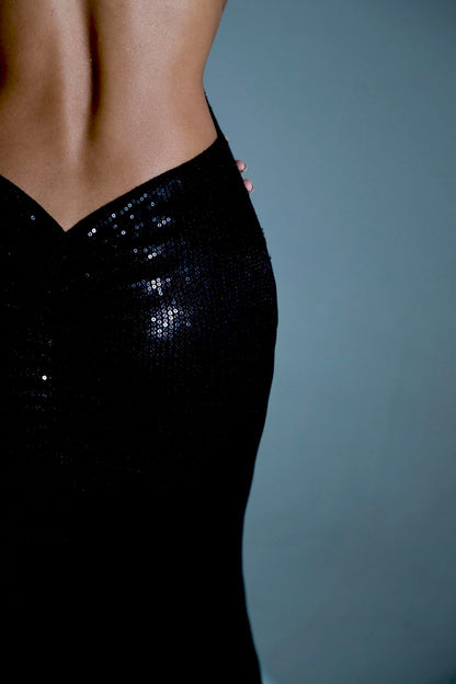 FLIRT Sequined Black Dress