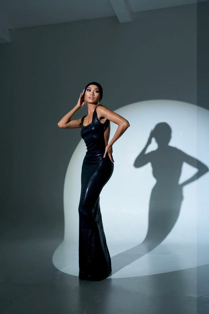 FLIRT Sequined Black Dress