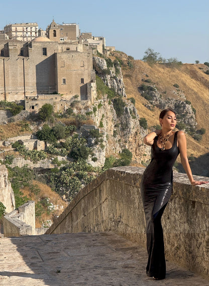 FLIRT Sequined Black Dress