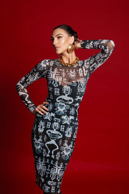 Sumbawa Jersey Midi Dress