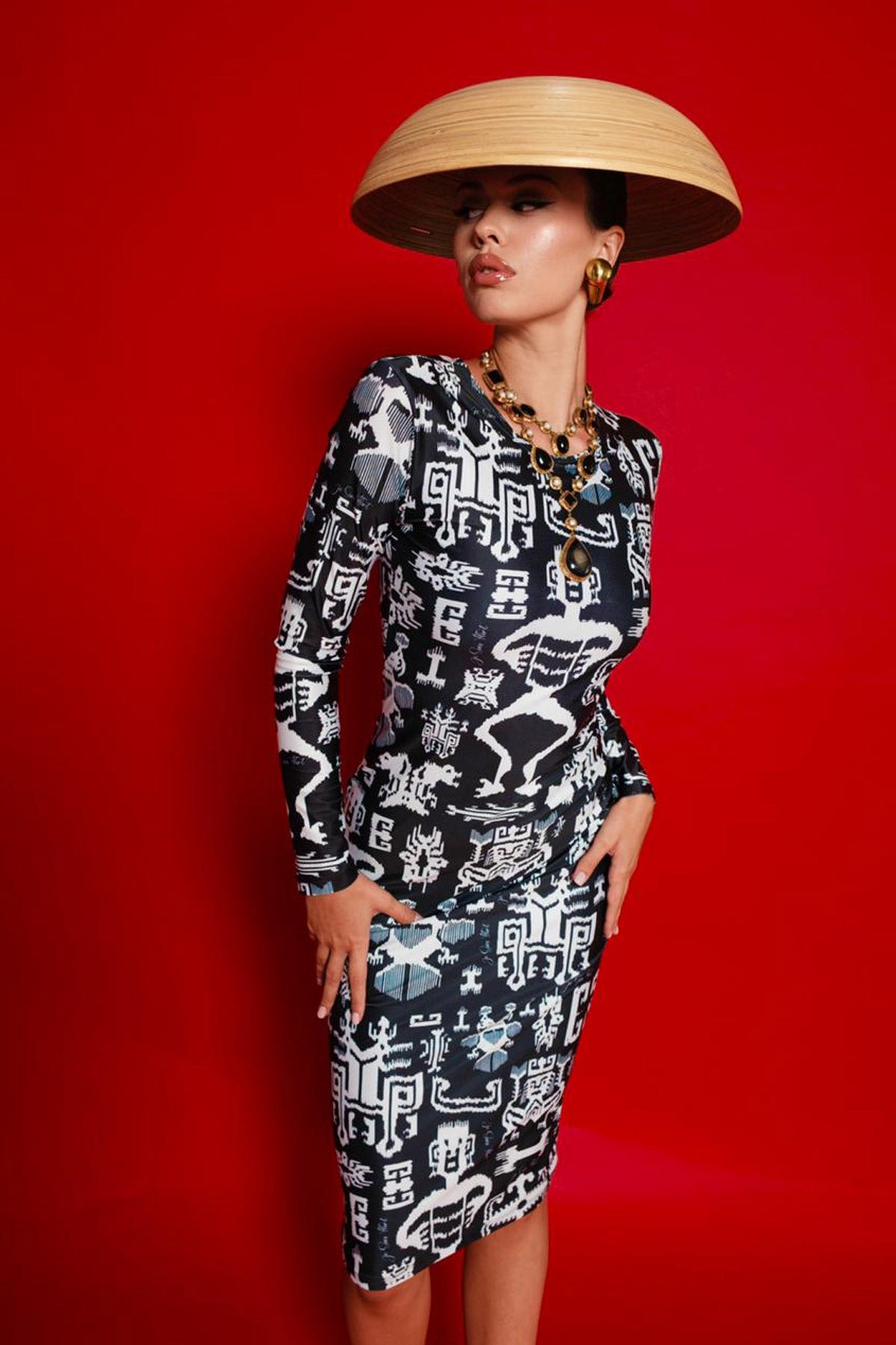 Sumbawa Jersey Midi Dress